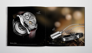 Design catalogue de Noël bijouterie pages intérieures 24 et 25 | OROVIVO